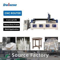 Máquina CNC de 5 Ejes para Cortar Espuma, Madera y Moldes de Barcos y Automóviles, Máquina CNC para Trabajar la Madera con Rotatorio para Fresado de Estatuas