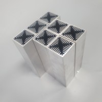 Radiateur extrudé carré long usiné CNC de haute précision pour dispositifs de refroidissement de semi-conducteurs, dissipateur thermique en aluminium