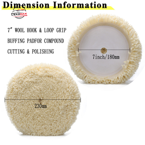 LEADMAX 100% in lana con gancio e anello tampone per lucidare tonde di alta qualità per corpi auto taglio pietra - Product Image 3