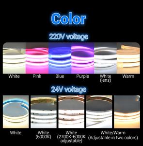 Nouveau produit bandes <span class=keywords><strong>LED</strong></span> découpables 220VAC 12 W/M 288 PCS/M IP65 Cob <span class=keywords><strong>LED</strong></span> bande lumineuse pour <span class=keywords><strong>salon</strong></span> chambre cuisine fabricant - Product Image 3