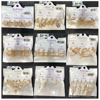 Bijoux XUPING en gros – Boucles d'oreilles pendantes et créoles plaquées or 24 carats, avec cristaux, motifs géométriques, floraux, cœur, étoile, lune pour femme