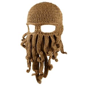 Vendite calde Crochet uomo donna polpo maschera barba cappello Cosplay <span class=keywords><strong>Beanie</strong></span> - Product Image 5