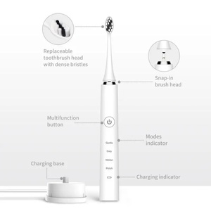 Waterproof Sonic Electric Toothbrush High Frequency <b>Vibration</b> Wireless Charging Tooth Brush for Adults - Product Image 2