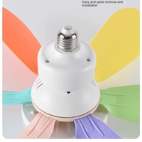 Ventilateur de plafond moderne à 6 pales avec lampe LED en forme de fleur, E26/E27, avec télécommande, fonction de gradation, ampoules 3 couleurs, vente chaude