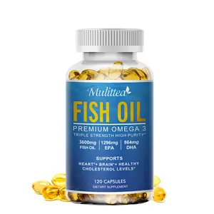 120 Uds Premium Omega 3 ácido graso aceite de pescado cápsula blanda DHA EPA suplemento