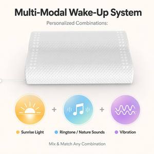 Almohada Inteligente OEM con Despertador Simulador de Amanecer, Control por Aplicación, Ruido Blanco, Altavoz Inalámbrico, Alimentación USB para Hogar, Oficina y Hotel - Product Image 5