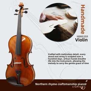 Violín CHENTUO CT1.62 Hecho a Mano para Estudiantes, Set Completo con Tapa de Abeto Sólido, Arce Flameado, Diapasón de Fibra de Carbono y Ébano, y Arco de Madera - ¡El Más Vendido! - Product Image 4