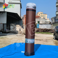 Logo personnalisé éclairage LED pilier gonflable, Tube de lumière gonflable, éclairage colonne gonflable pour la publicité