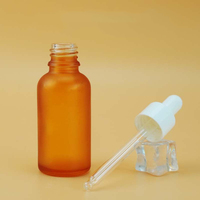 Hersteller Maßgefertigte Leere Kosmetik-Mattglasflasche Bernsteinfarben 30ml/50ml/100ml Glas-Tropfflasche Anpassbare Farbe Kunststoff/Aluminium