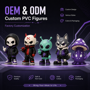 Figurines PVC personnalisées Goth Punk Crâne Alien, Diable cornu, Loup-garou, Champignon <span class=keywords><strong>Mutant</strong></span>, Thème Gothique, Mascotte de collection Halloween - Product Image 1