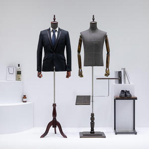 Costume magasin de vêtements Mannequin Rack noir modèle masculin demi-support de corps hommes costume présentoir avec pantalon rack et <span class=keywords><strong>porte</strong></span>-chaussures - Product Image 5