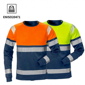 Custom Hoge Zichtbaarheid Reflecterende Veiligheid Werkkleding Hi Vis Werkkleding Met Lange Mouwen Kolenmijnbouw Mechanische Bouwvakker Shirt - Product Image 1