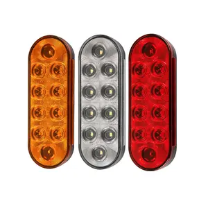 6 인치 타원형 LED 테일 라이트 그로밋 마운트, 트럭용 STOP/테일/턴 LED 라이트
