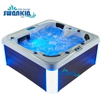 Swankia 5 personnes de haute qualité Sex Bubble Zone à l'extérieur du bain à remous piscines Massage extérieur autoportant pas cher baignoire Spa avec Balboa