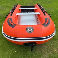 Bote Inflable con Fondo de Aluminio y PVC, Lancha de Rescate para 2 a 12 Personas, Alta Resistencia, Práctico