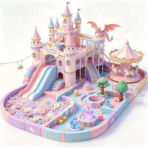 Nouvelle <span class=keywords><strong>aire</strong></span> <span class=keywords><strong>de</strong></span> <span class=keywords><strong>jeux</strong></span> intérieure sur le thème du château <span class=keywords><strong>de</strong></span> bonbons pour usage scolaire, <span class=keywords><strong>en</strong></span> <span class=keywords><strong>bois</strong></span>, acier et PVC, capacité maximale, livraison rapide - Product Image 1