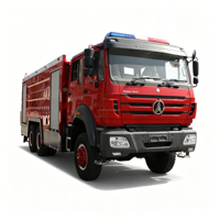 Truk Pemadam Kebakaran Tugas Berat 8 Ton Air dan Busa dengan Tangki Air dan Pompa Aliran Tinggi