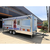 Camion de cuisine mobile en panneaux composites de qualité alimentaire, équipement personnalisé, chariot de concession en fibre de verre, camion de restauration de rue à vendre