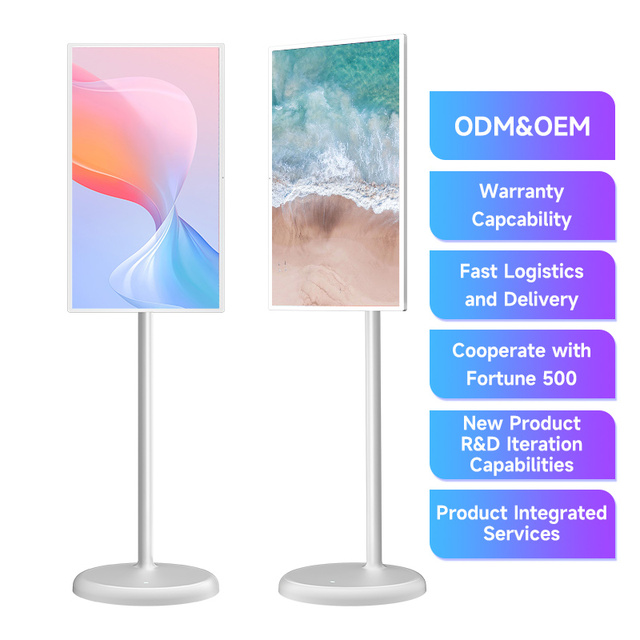 21.5/24/27 Inch Portable Smart Touch Screen Monitor Mobile Tv Portable Smart Screen for Gaming Fitness Meetings Battery Included
