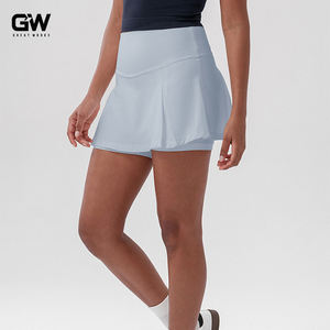 女式高腰网球泡泡裙防眩光安全裤高尔夫瑜伽运动训练运动弹力定制标志 - Product Image 2