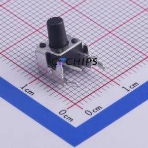 TS-1002N-08526 Tactile Switch Through hole,6x7.5mm Switch Single Pole Single Throw Round Button Right Angle Insert 7.5mm - Product Image 1