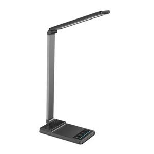 Lámpara de Escritorio de Aleación de Aluminio con Cargador Inalámbrico de 15W, PD QC3.0, 18W, 2 Puertos USB Tipo-C, Control Táctil, Luz de Lectura LED Ajustable, DC - Product Image 1