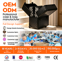 Valise à roulettes professionnelle personnalisée en aluminium pour maquilleurs, coiffeurs et techniciens en ongles