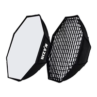 KAZHI-Boîte souple octogonale à dégagement rapide de 37 pouces/95cm, kit d'éclairage photographique avec diffuseurs, adapté à l'éclairage du studio photo