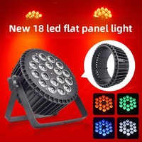 Projecteurs PAR plats quadri-couleurs 10W à 18 LED, étanches IP65, en aluminium, pour éclairage de scène DMX transfrontalier, idéaux pour mariages et bars