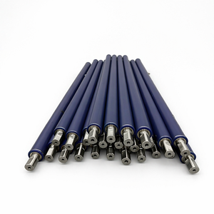 <span class=keywords><strong>Rouleau</strong></span> de convoyeur industriel personnalisé en caoutchouc avec revêtement PU robuste, axe en acier, capacité de charge 1500 kg, OEM/ODM - Product Image 1