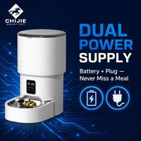 Distributeur automatique intelligent de nourriture pour animaux de compagnie, grande capacité 4L, en acier inoxydable 304, étanche, portable, double alimentation