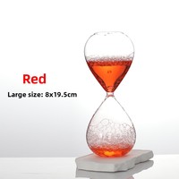 Vente en gros de sablier à eau liquide en verre à haute teneur en borosilicate personnalisé sablier coloré décoration moderne pour anniversaire personnalisé