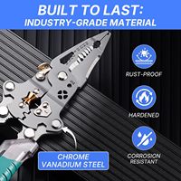 Tournevis pliant multifonctionnel 18-en-1 Tuvilo, pince électrique, coupe-fil en acier au chrome-vanadium