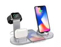 4-in-1 15W draadloos oplaadstation, snellaadstation, telefoonhouder, universeel voor AirPods, iPhone, Samsung