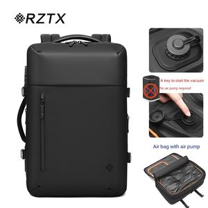 Sac à dos d'affaires multifonctionnel à compression automatique par airbag, grande capacité, géométrique, en tissu Oxford, polyester, imperméable - Product Image 4