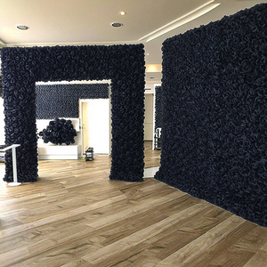 8ft <span class=keywords><strong>X</strong></span> 8ft Flor Pared 5d Tela Flor artificial Arco Telón de fondo Bola floral artificial Corredor Flor Pared para eventos - Product Image 1