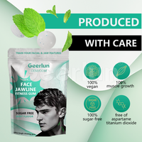 Geerlun OEM Chewing-gum ultra-résistant pour la mâchoire, renforce et affûte la mâchoire, 15 fois plus dur, sans sucre, marque privée