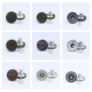 Nhà Máy Bán Buôn Biểu Tượng Tùy Chỉnh Mô Hình Thương Hiệu Kẽm Hợp Kim Kim Loại Nút Kim Loại Đinh Tán Tùy Chỉnh Nút Quần Jean Cho Denim May Mặc - Product Image 2