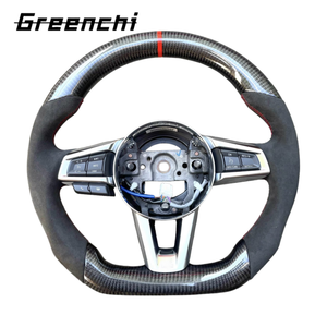 Para <span class=keywords><strong>Mazda</strong></span> MX5 3 Axela Sport accesorios de volante de cuero de fibra de carbono 2017 2018 2019 2021 - Product Image 2