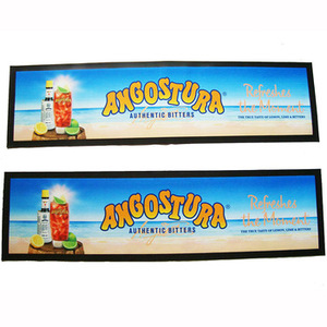 Dye Sublimation Imprint Promotional Knitted Polyester Fabric Rubber Back Premium <strong>bar</strong> <strong>Mat</strong> and <strong>bar</strong> Runner - Product Image 4