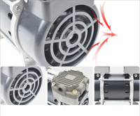 Petits compresseurs d'air sans huile tête de pompe BW210F 210W 220V piston compresseur d'air silencieux sans huile pour la beauté