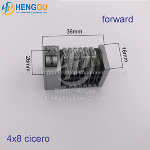 36X25X17MM Machine à numéroter à 6 chiffres pour le codage typographique 4X8 Cicero - Product Image 2
