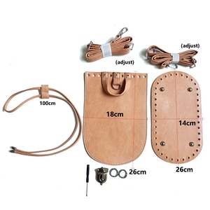 Sac de Base ovale Sac à dos tissé Matériel Flip Cover Coussin Base Nail Bottom Shaper avec trous pour bricolage Sac seau à tricoter - Product Image 6