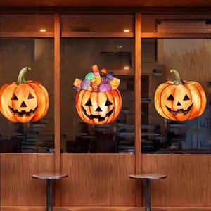 Halloween Layout dell'atmosfera in PVC <span class=keywords><strong>adesivi</strong></span> elettrostatici vetro zucca vetrina porta e finestra <span class=keywords><strong>adesivi</strong></span> per la decorazione di Halloween - Product Image 1
