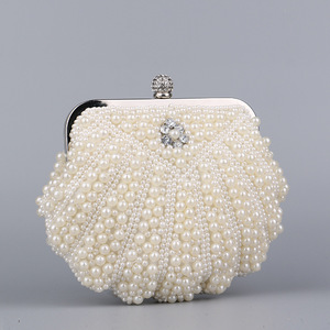 Wholesale Elegant Metal Frame <b>Beaded</b> Metallic Clutch Bags Evening Party Bags Rhinestone Purses for Women - Product Image 3
