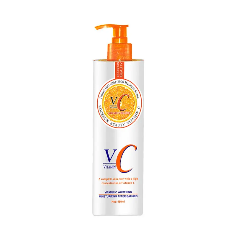 Private label face and body lotion naturally Vitamin C orange peeling body lotion for black skin