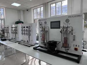 جهاز تجربة دورة التبريد بالضغط البخاري الديناميكي الحراري، معدات تعليمية، لوح معدني أبيض/أسود صغير - Product Image 6