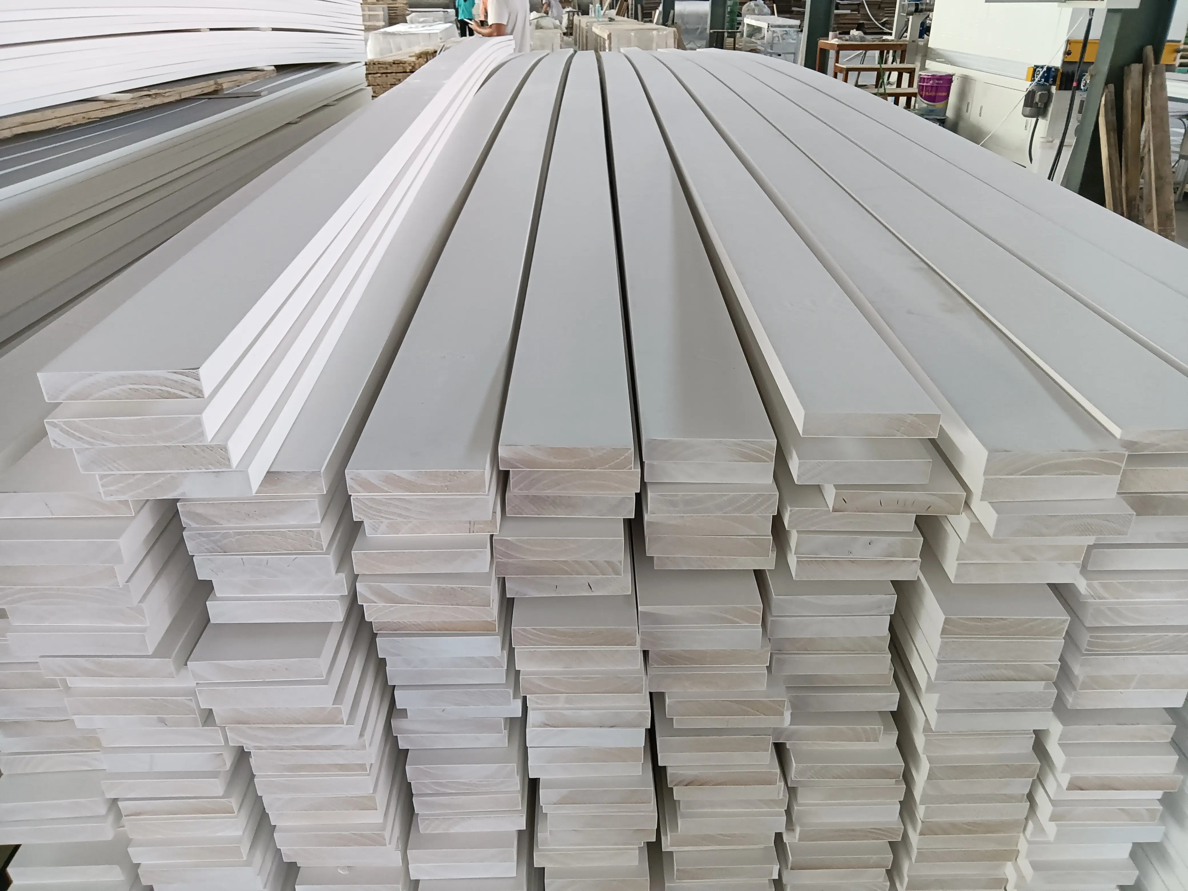 Molduras madeira Millwork Branco Primer Parede Guarnição Rodapés Placas Rodapés