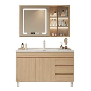 Natural Log Style Bathroom Vanity Marble Countertop Wash Basin Cabinets Bathroom Vanities Cabinet With Mirror for Hotel Villa - Product Image 1