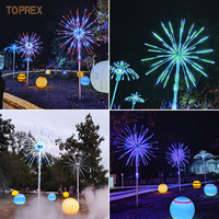 Lampes à LED RGB colorées de haute qualité, étanches IP65, montées sur poteau, pour feux d'artifice, décoration de paysage, fêtes/événements